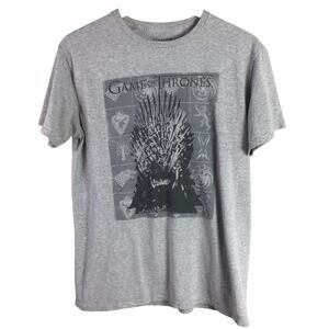 GOT Game Of Thrones tv T Shirt Gray Black Large